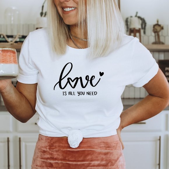 Love Is All You Need Valentine's Day Graphic T-shirt - Picture 2 of 5